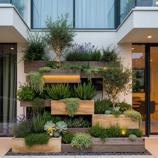Taman Mediterania untuk Rumah Modern yang Elegan dan Menenangkan (AI Generated)