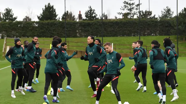Intip Latihan Liverpool Jelang Lawan Benfica di Perempat Final Liga Champions