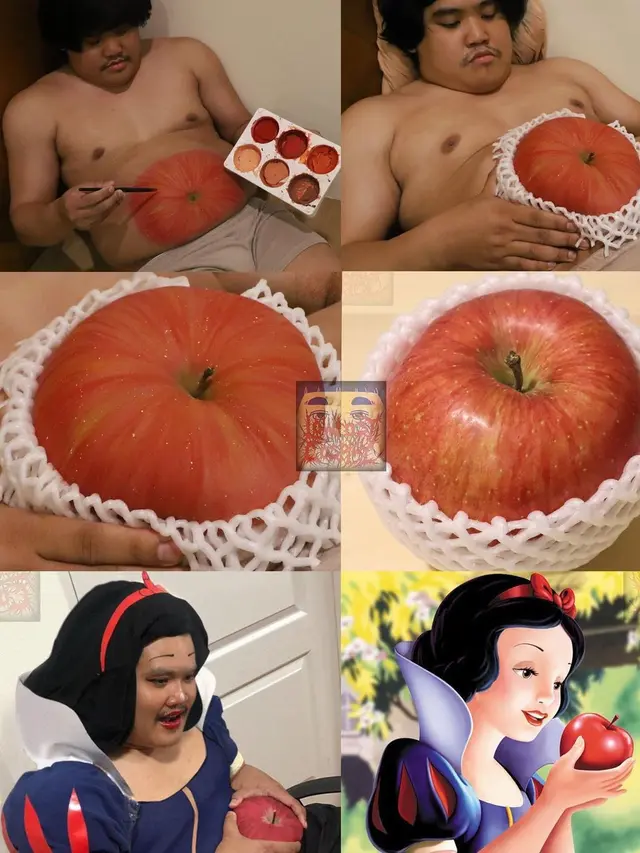 6 Cosplay Low Budget Pakai Apel Ini Bikin Ketawa Geli
