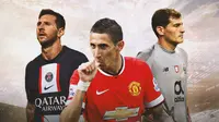 Ilustrasi - Lionel Messi, Angel Di Maria, Iker Casillas (Bola.com/Adreanus Titus)