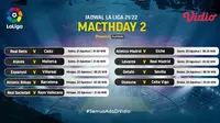 Jadwal La Liga jornada kedua musim 2021/22. (Foto: Vidio)