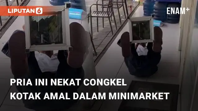 Beredar video viral terkait seorang pria yang berusaha congkel kotak amal. Aksi ini terjadi di sebuah minimarket di Sidoarjo, Jawa Timur