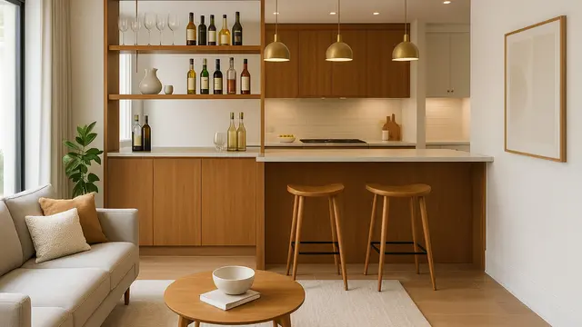 Desain Sekat Ruang Tamu dan Dapur