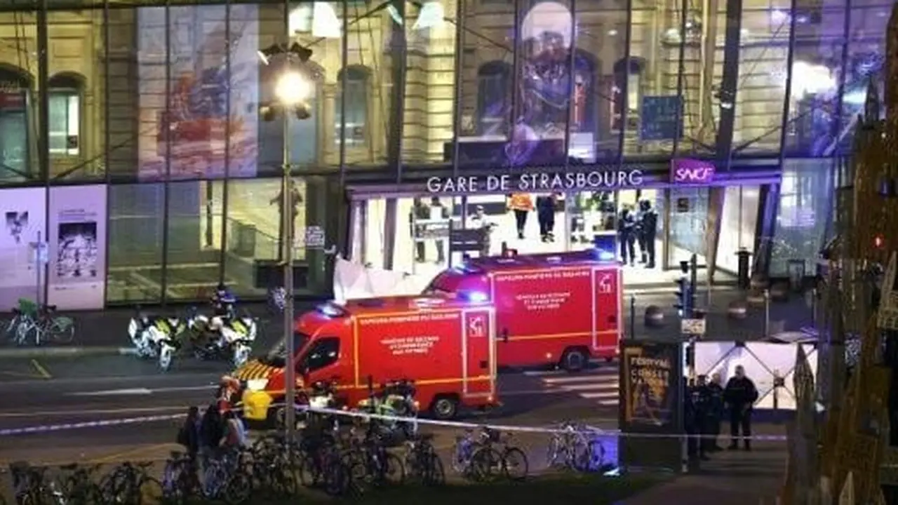Kecelakaan trem di Strasbourg Prancis. (AFP)