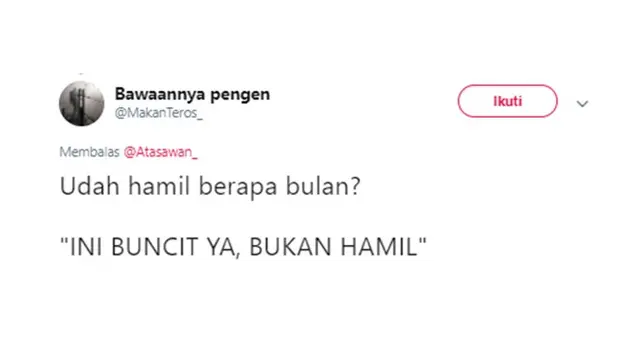 Cuitan kocak (Sumber: Twitter/MakanTeros_)
