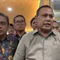 Ketua Komisi Pemberantasan Korupsi (KPK) non-aktif Firli Bahuri di Bareskrim Polri, Jumat (1/12) (Bachtiarudin Alam/Merdeka.com)