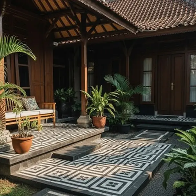 Teras kecil tampak luas 2025. (Liputan6.com/Gemini.ai)
