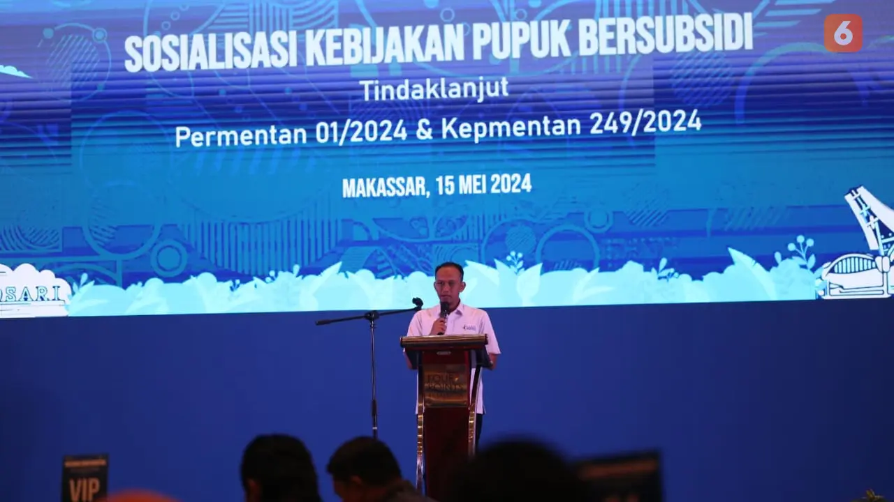 SVP Strategi Penjualan dan Pelayanan Pelanggan Pupuk Indonesia, Deni Dwiguna Sulaeman (Liputan6.com/Fauzan)