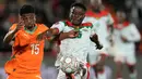 Amad Diallo cs akan menghadapi tantangan besar di perempat final. Pantai Gading dijadwalkan berjumpa Mesir, tim tersukses dengan tujuh gelar juara Piala Afrika. (AP Photo/Themba Hadebe)