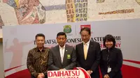 PBSI resmi menandatangani kontrak kerja sama berdurasi dua tahun dengan Daihatsu selaku sponsor anyar Indonesia Masters 2018. (Bola.com/Tyo Harsono)