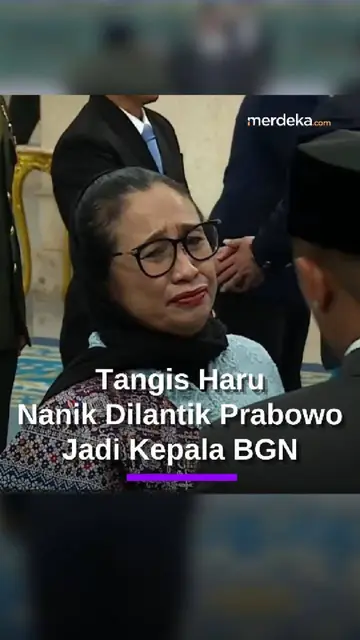 Tangis Haru Nanik Usai Dilantik Prabowo jadi Kepala BGN