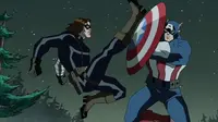 Captain America di serial animasi The Avengers. (Disney/Marvel)