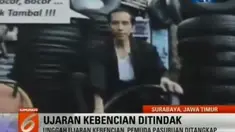  tersangka memosting foto presiden seolah-olah menjadi seorang tambal ban dan menuduh Kapolri yang membuat dan menyebarkan chat mesum Rizieq Shihab