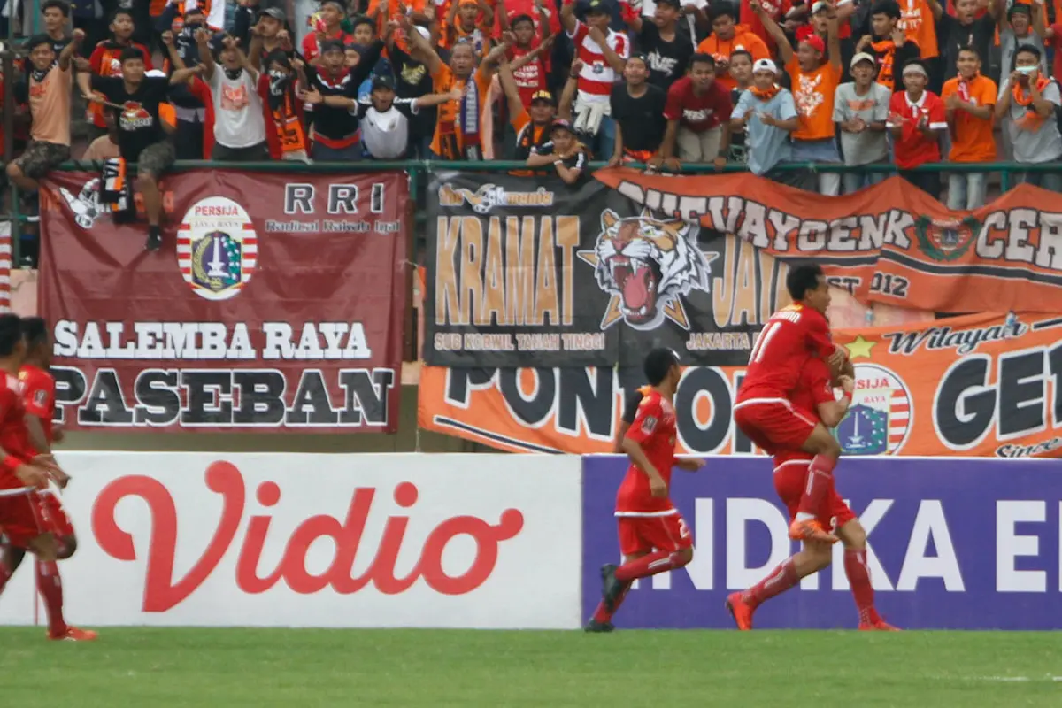 Selebrasi Striker Persija Jakarta Marko Simic