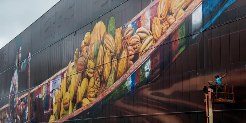 Seniman Brasil Bikin Mural Terbesar di Dunia