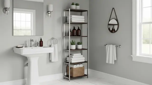Model Rak Kamar Mandi yang Cocok untuk Ruang Sempit/AI Generated