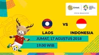 Jadwal sepak bola putra Asian Games 2018, Laos vs Indonesia. (Bola.com/Dody Iryawan)