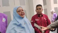 Kadisdik Kota Depok, Siti Chaerijah Aurijah saat ditemui usai mengikuti kegiatan tentang daycare di ruangan Teratai, Balai Kota Depok. (Liputan6.com/Dicky Agung Prihanto).