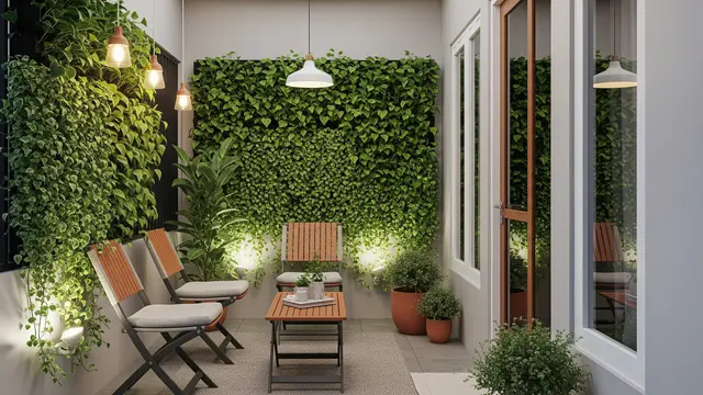 Model Teras Depan Rumah Sempit Budget Rp5 Juta dengan Konsep Garden Corner/ Ilustrasi AI