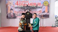 Wakil Ketua MPR RI Hidayat Nur Wahid saat acara Sosialisasi Empat Pilar dihadapan civitas akademika Universitas Muhammadiyah Jakarta.