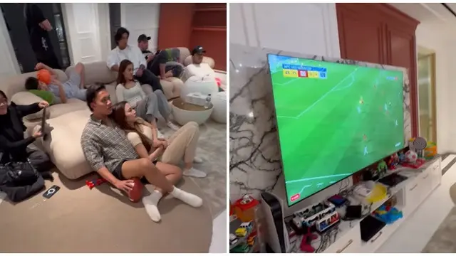 6 Potret Artis Nobar Indonesia Vs Uzbekistan di Rumah Raffi Ahmad, Bertemu Baby Lily