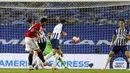 Brighton Hove Albion vs Manchester United, (1/7/2020). Bruno Fernandes membuat 2 gol untuk melengkapi kemenangan 3-0. Satu gol lagi dicetak Mason Greenwood sebagai gol pembuka. (AP Photo/Pool/Alastair Grant)