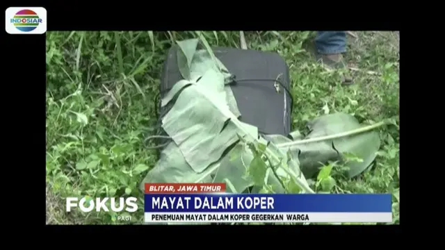 Warga Blitar temukan koper berisi mayat tanpa busana di bawah kolong jembatan Sungai Karang Gondang.