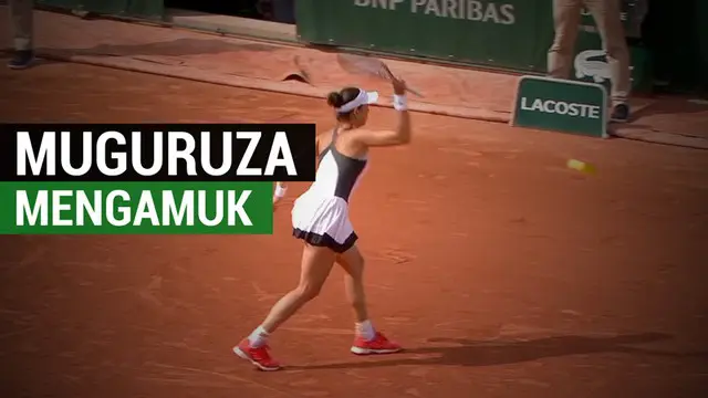 Berita video petenis cantik Spanyol, Garbine Muguruza, mengamuk ke penonton setelah kalah pada babak keempat Prancis Terbuka 2017.