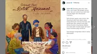 Presiden Jokowi unggah video tentang Hari Batik Nasional di akun Instagramnya, Sabtu (2/10/2021). (Instagram @jokowi)