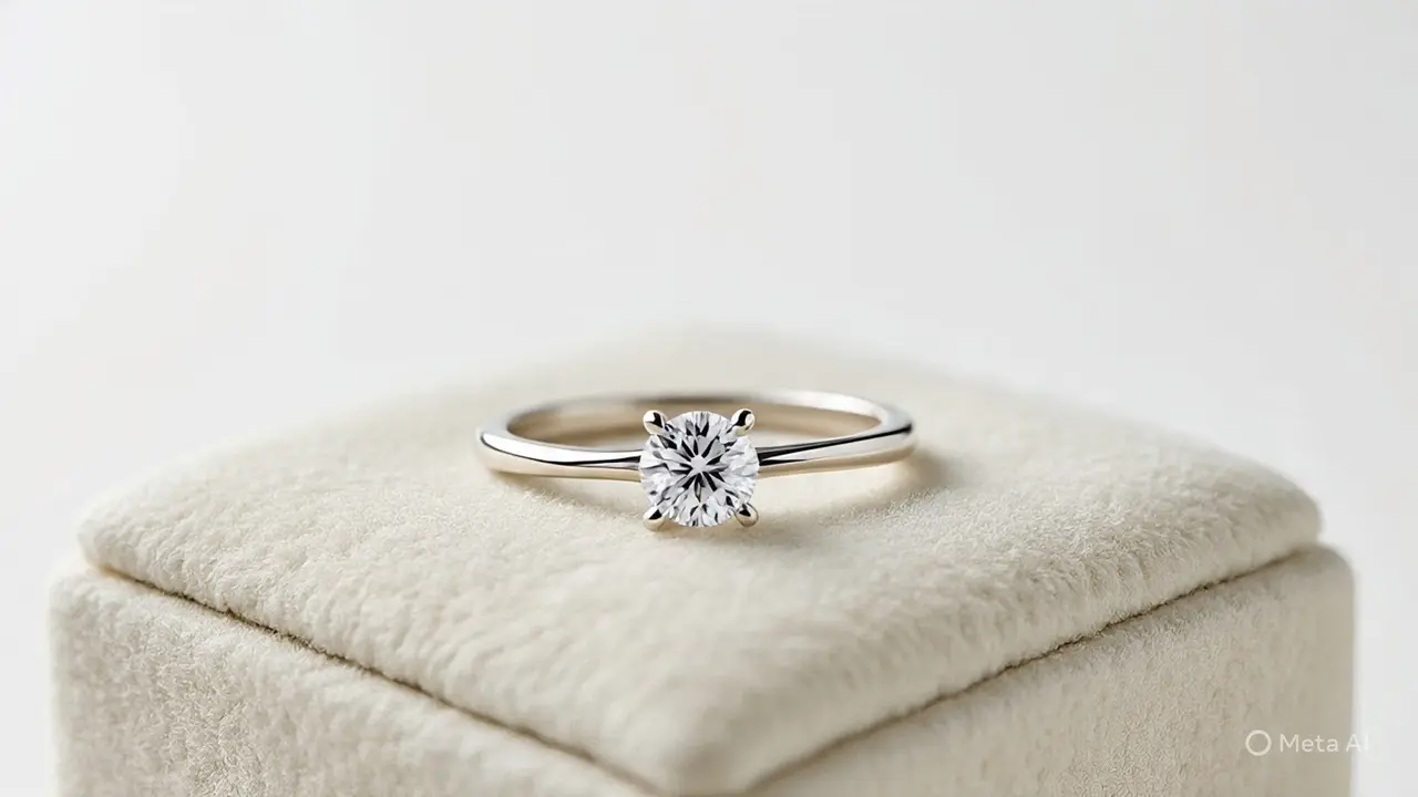 Model Cincin Emas Putih Simpel untuk Muslimah
