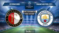 Liga Champions 2017 Feyenoord vs Manchester City (Bola.com/Adreanus Titus)