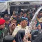 Menhan Prabowo Subianto meresmikan lima titik sumber air di Sukabumi, Jawa Barat, Sabtu (30/12/2023). (Liputan6.com/ Lizsa Egeham)
