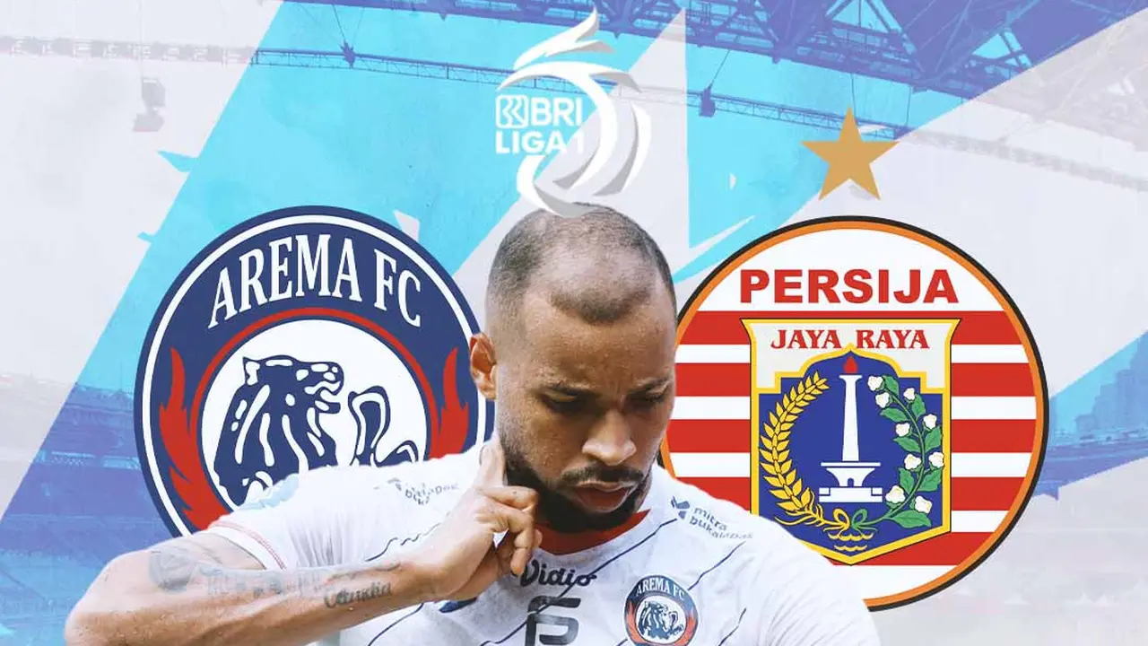 Ilustrasi - Gustavo Almeida background Arema dan Persija