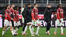 Laga antara AC Milan vs Juventus berakhir imbang tanpa gol. (Isabella BONOTTO/AFP)