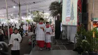 Ibadah misa Natal 2023 di Gereja Katedral, Jakarta Pusat. (Liputan6.com/Winda Nelfira)