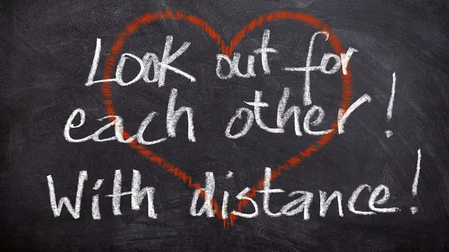 Ilustrasi Social Distancing