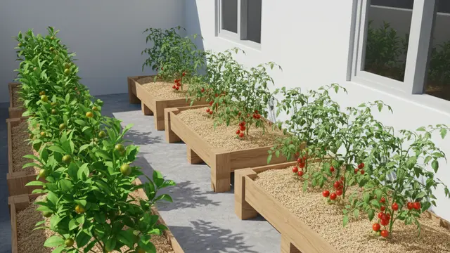 Ide Desain Kebun Buah Mini untuk Rumah Subsidi Type 27. AI