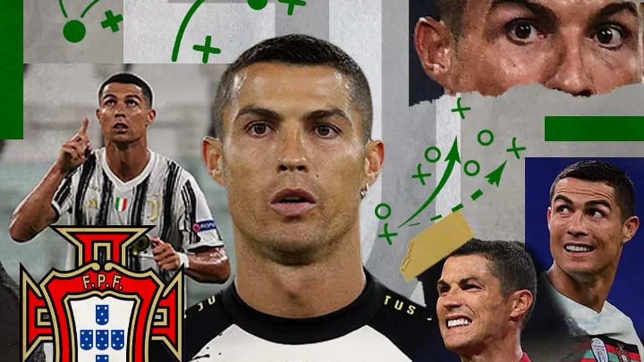 Ilustrasi Cristiano Ronaldo Portugal dan Juventus