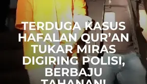Terduga Kasus Hafalan Qur'an Tukar Miras Digiring Polisi, Berbaju Tahanan!