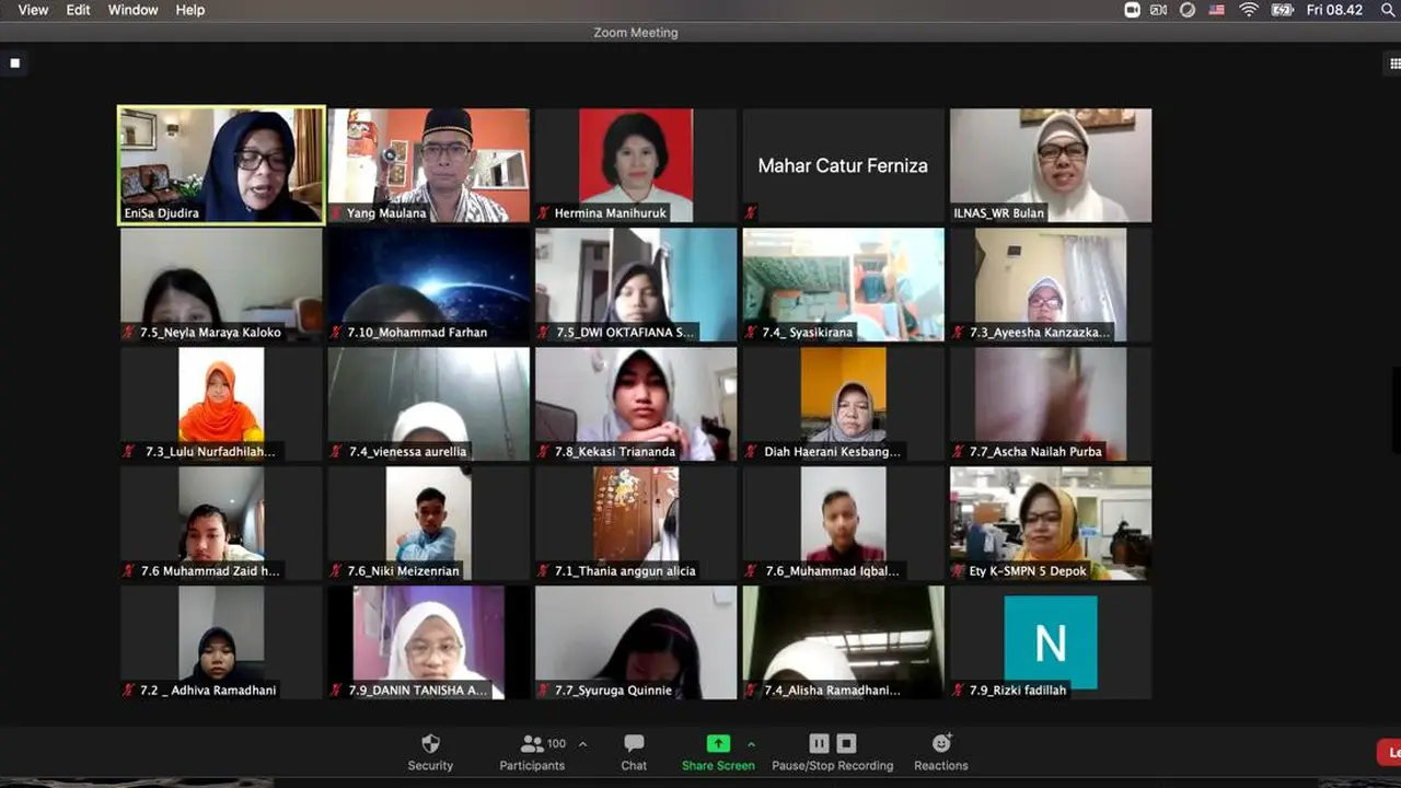 Diskusi virtual soal nasionalisme bersama anak-anak SMP