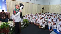 Menteri Pariwisata dan Ekonomi Kreatif Sandiaga Uno menghadiri acara Santri Digitalpreneur Indonesia di Pondok Pesantren Syaikhona Kholil Demangan Kabupaten Bangkalan.