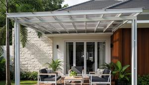 Teras dengan Kanopi Baja Ringan. Foto: Gemini