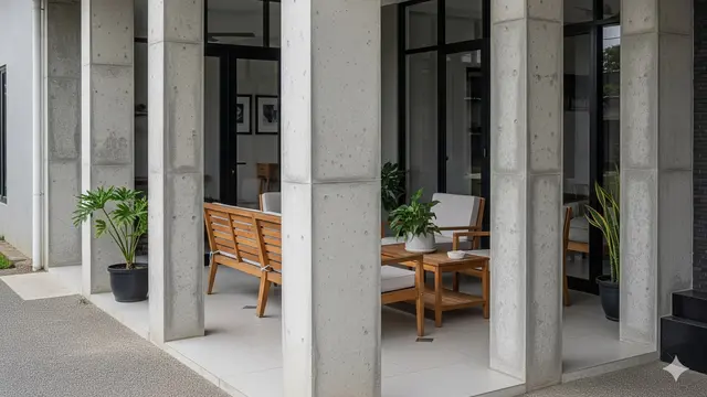 Tiang Beton Ekspos Polos