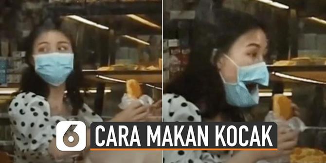 VIDEO: Kocak, Begini Cara Makan Tanpa Lepas Masker