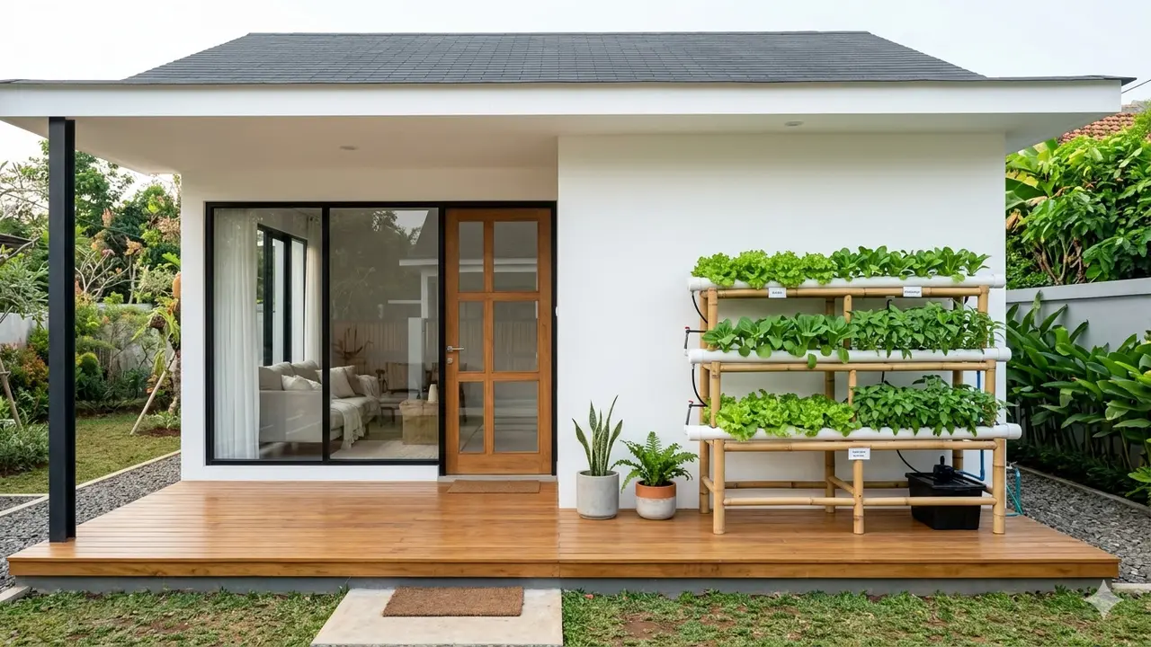 Inspirasi Rumah 1 Lantai Kecil yang Dukung Ketahanan Pangan Keluarga