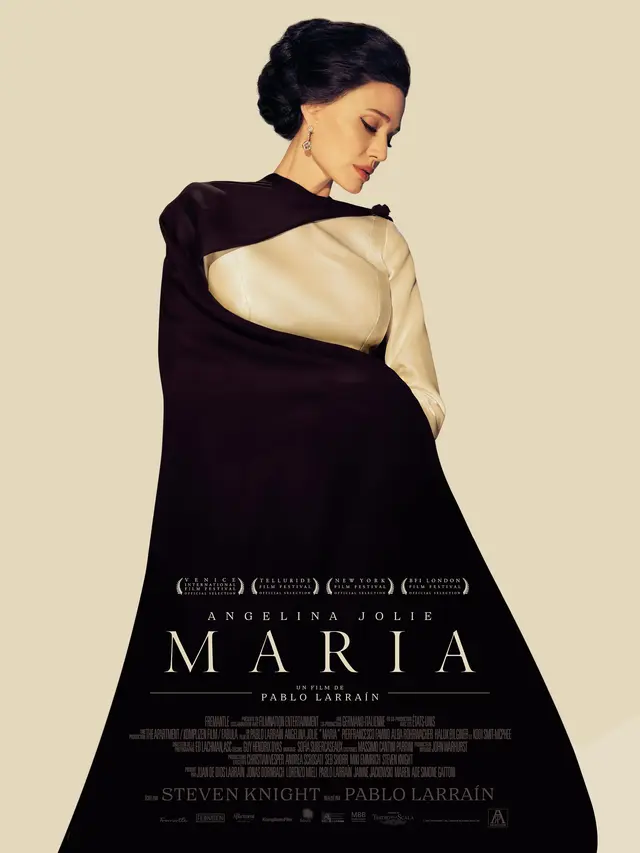 Poster film Maria dibintangi Angelina Jolie. (Foto: Dok. Netflix/ IMDb)