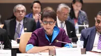 Menlu RI Retno Marsudi pada pertemuan Side Event mengenai Rohingya bertajuk "Have they Forgotten Us? Ensuring Continued Global Solidarity with the Rohingya of Myanmar" di sela-sela High Level Week Sidang Majelis Umum PBB ke-78 (21/9). (Dok: Kemlu RI)