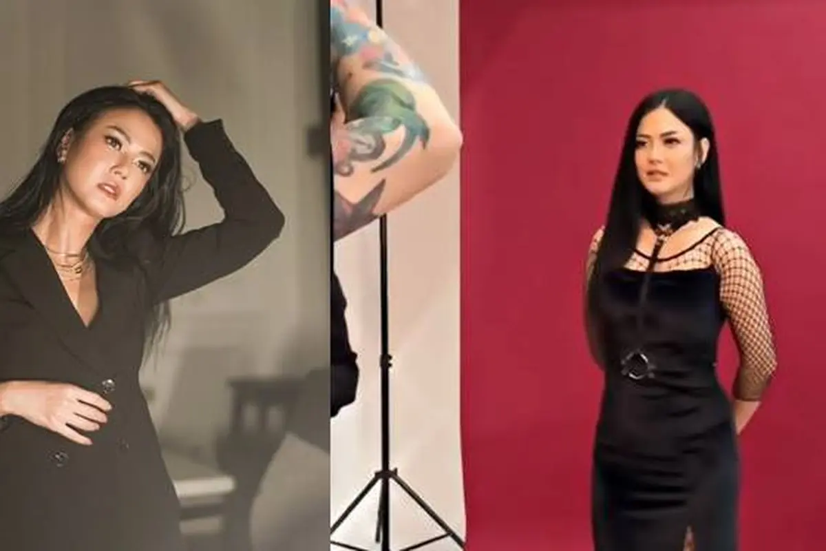 7 Pemotretan Nita Gunanawan dengan Busana Hitam Ini Makin Memesona