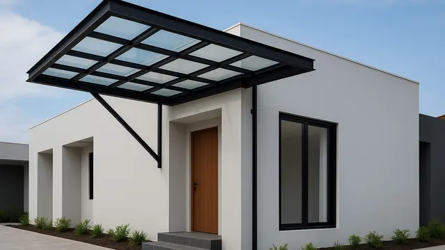 Model Teras Dak Gantung ala Pinterest untuk Rumah Minimalis 2025/ Ilustrasi oleh AI