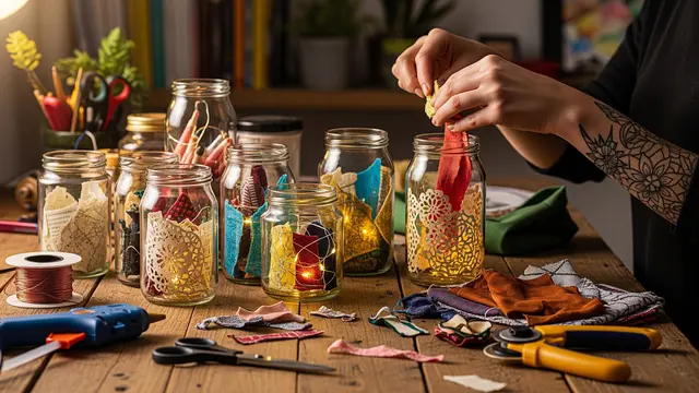 DIY Lampu Tidur dari Barang Bekas. Foto: AI Generated